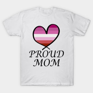 Proud Mom LGBT Gay Pride Month Lesbian Flag T-Shirt